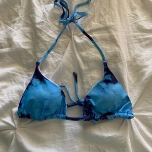 Blue tye die swim top